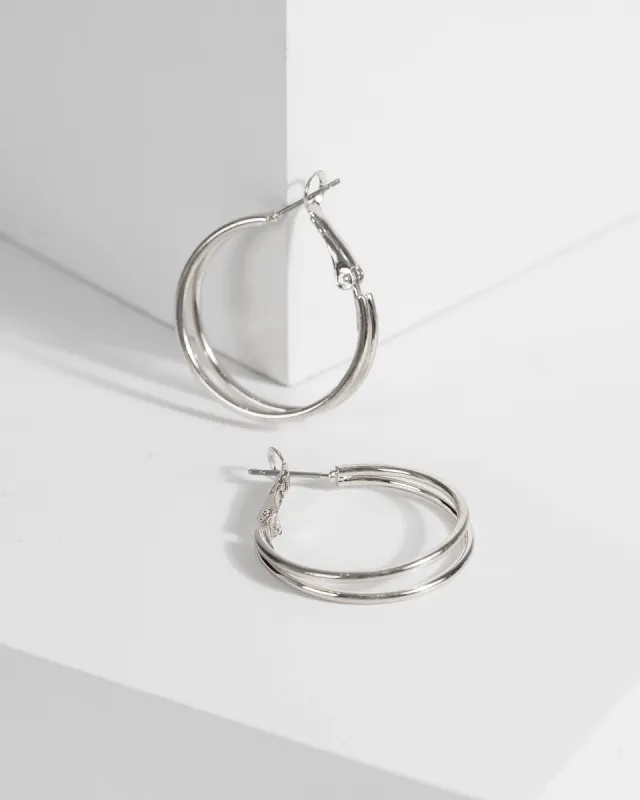 Silver Double Hoop Earring sold by Collete Hayman