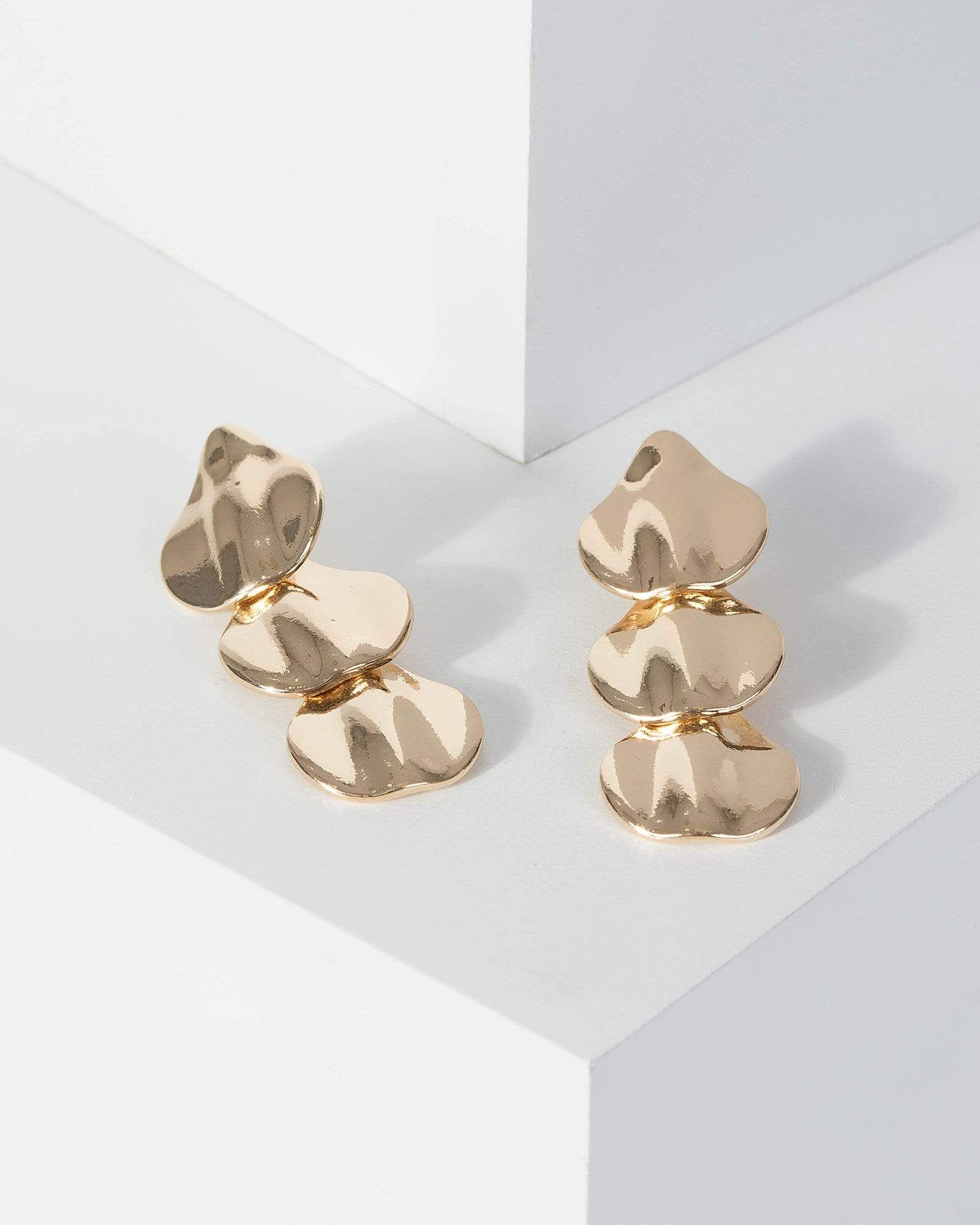 Gold 3 Piece Drop Earrings sold by Collete Hayman