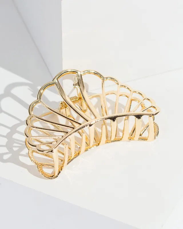 Gold Metal Shell Outline Claw Clip sold by Collete Hayman