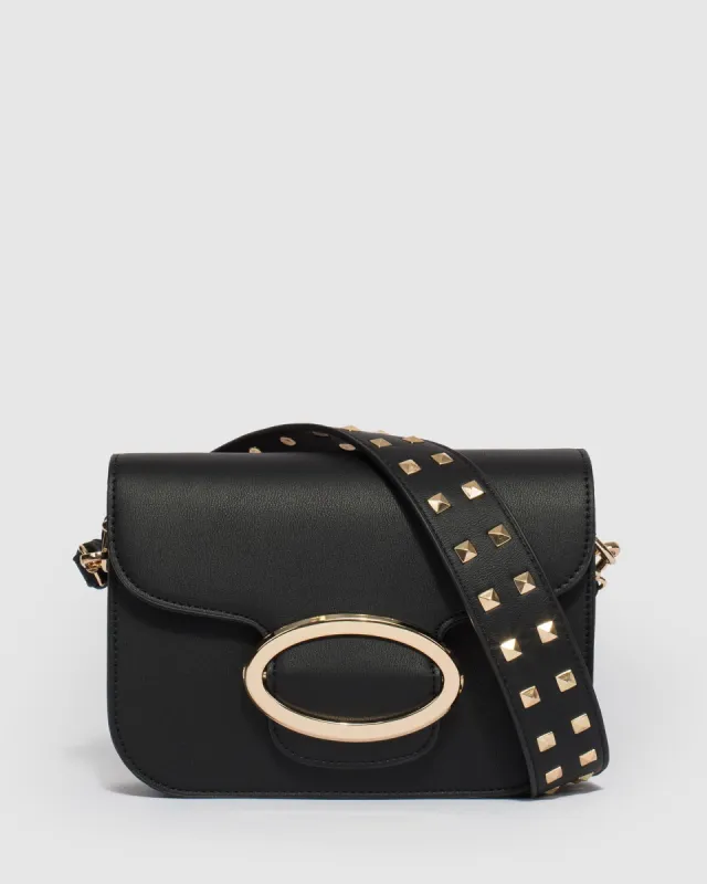 Black Joanna Stud Crossbody Bag sold by Collete Hayman