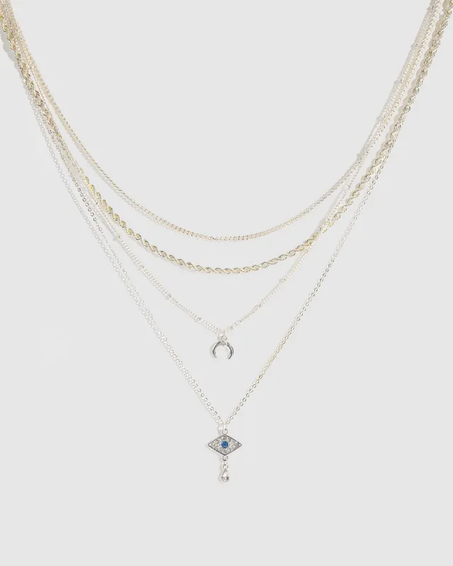 Silver Diamond Eye Stacking Necklace Pack sold by Collete Hayman