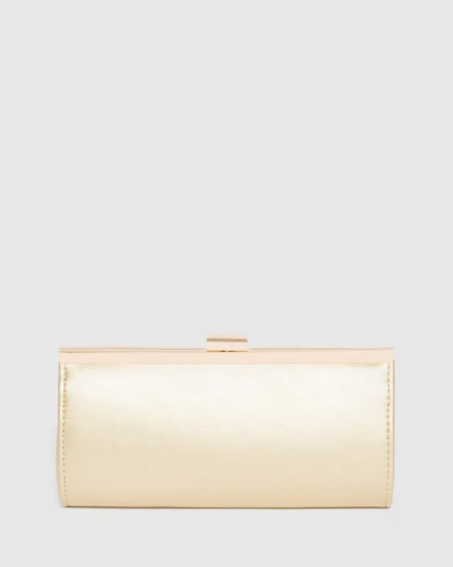 Gold Liza Clutch Bag sold by Collete Hayman