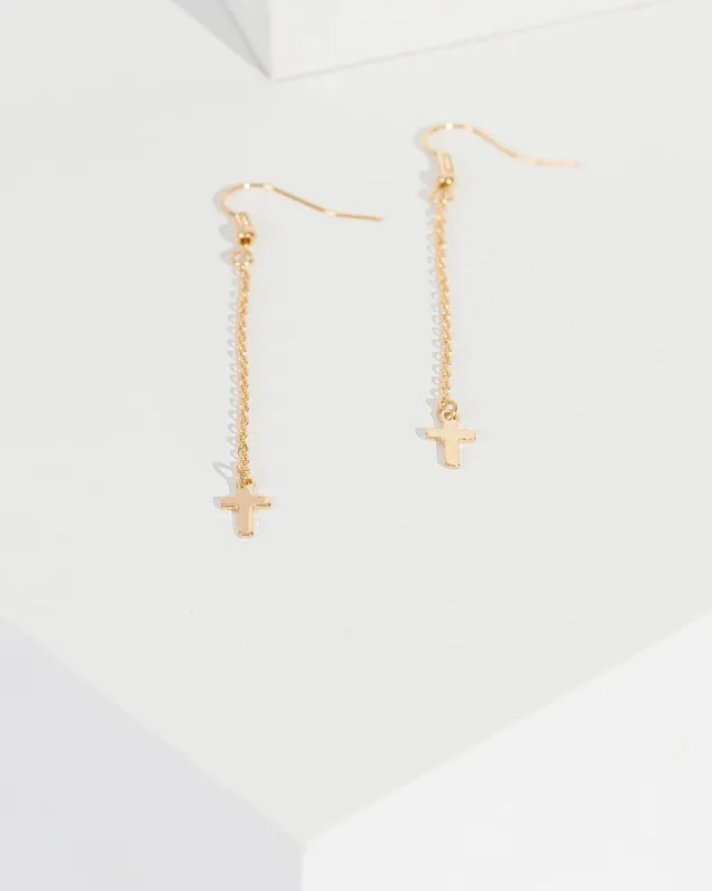 Cross Hook Drop Earrings sold by Collete Hayman