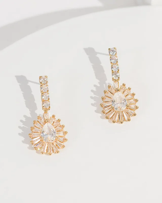 Gold Fine Tear Drop Earrings sold by Collete Hayman