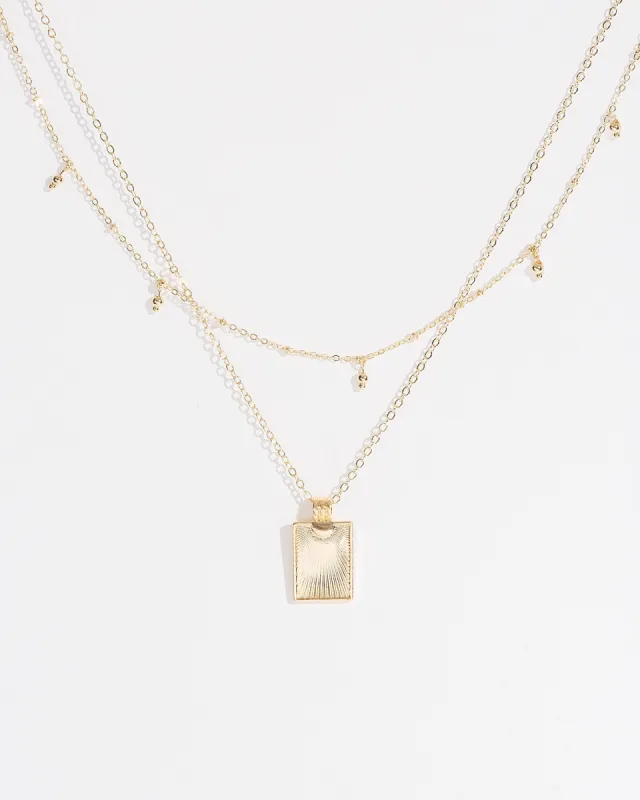Gold Multi Pack Lined Pendant Necklace sold by Collete Hayman