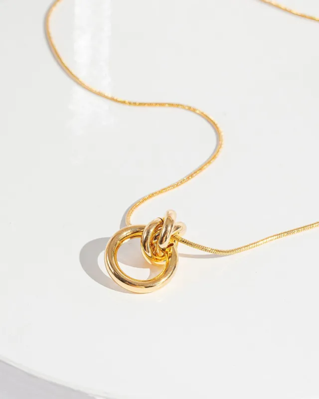 Gold Knotted Loops Necklace sold by Collete Hayman