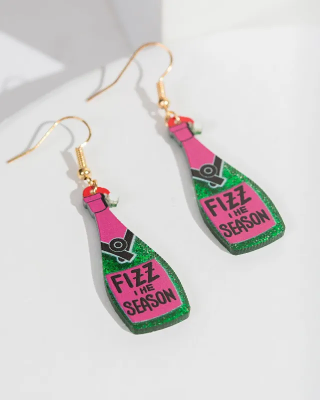 Red Christmas Champagne Earrings sold by Collete Hayman