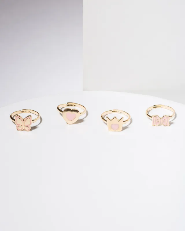 Pink Crown & Bow Ring Pack sold by Collete Hayman