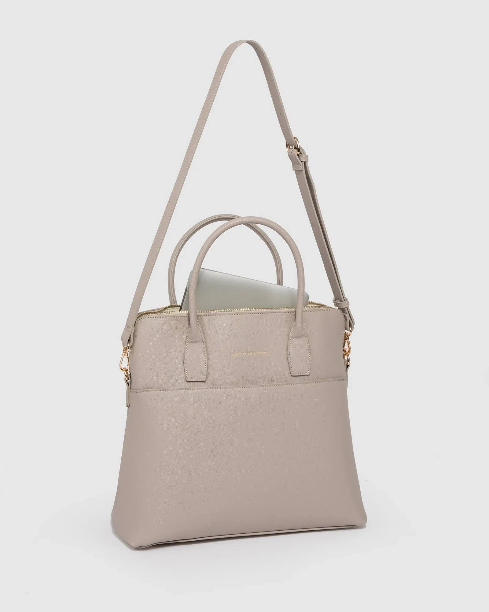 Taupe Dominique Laptop Bag sold by Collete Hayman product image thumbnail 4