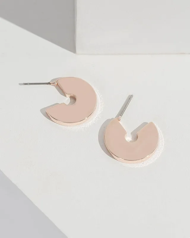 Rose Gold Disc Hoop Earrings sold by Collete Hayman