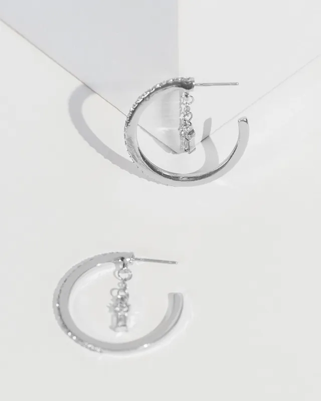 Crystal Statement Hanging Hoop Earrings sold by Collete Hayman