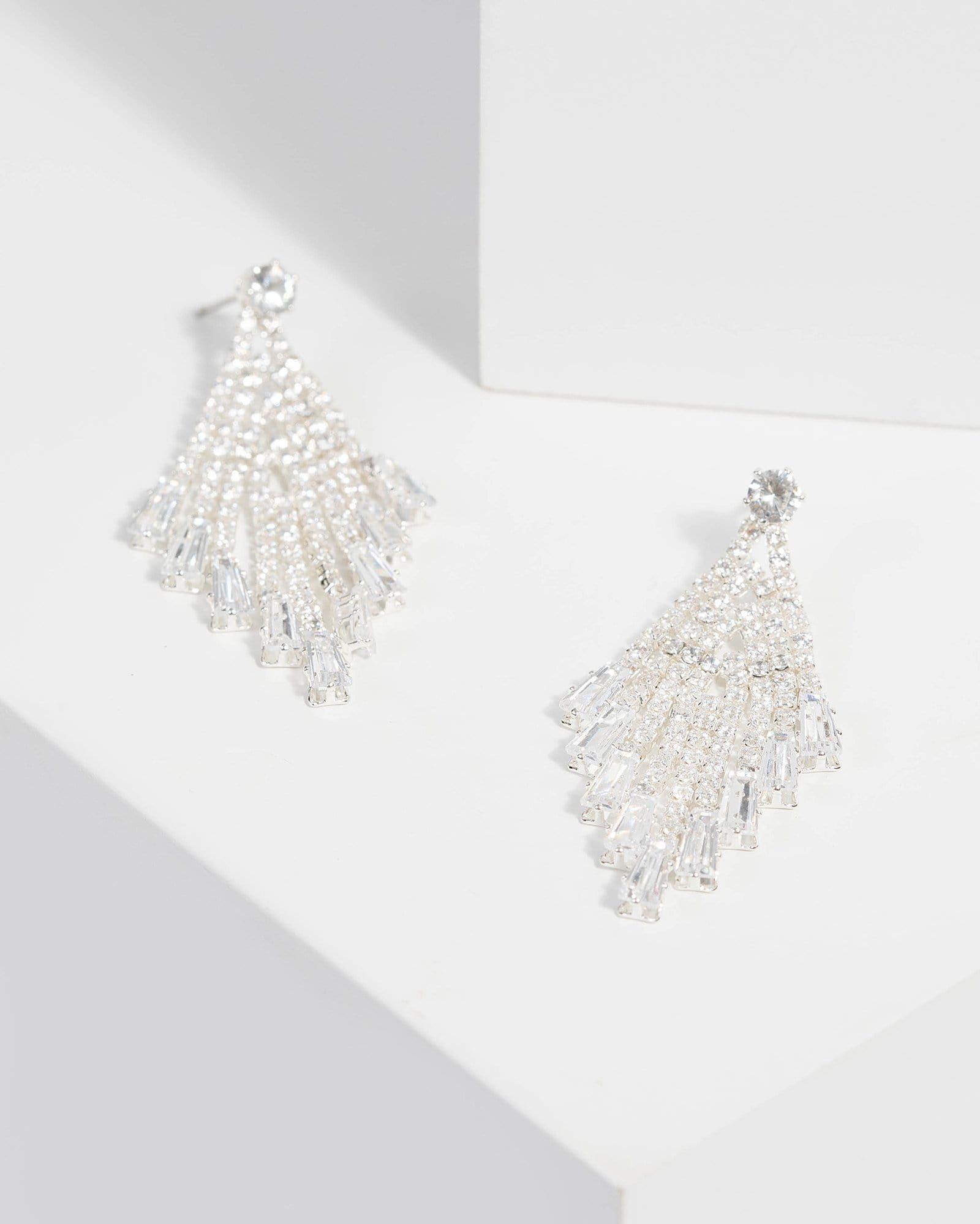 Cubic Zirconia Tassel Drop Earrings sold by Collete Hayman