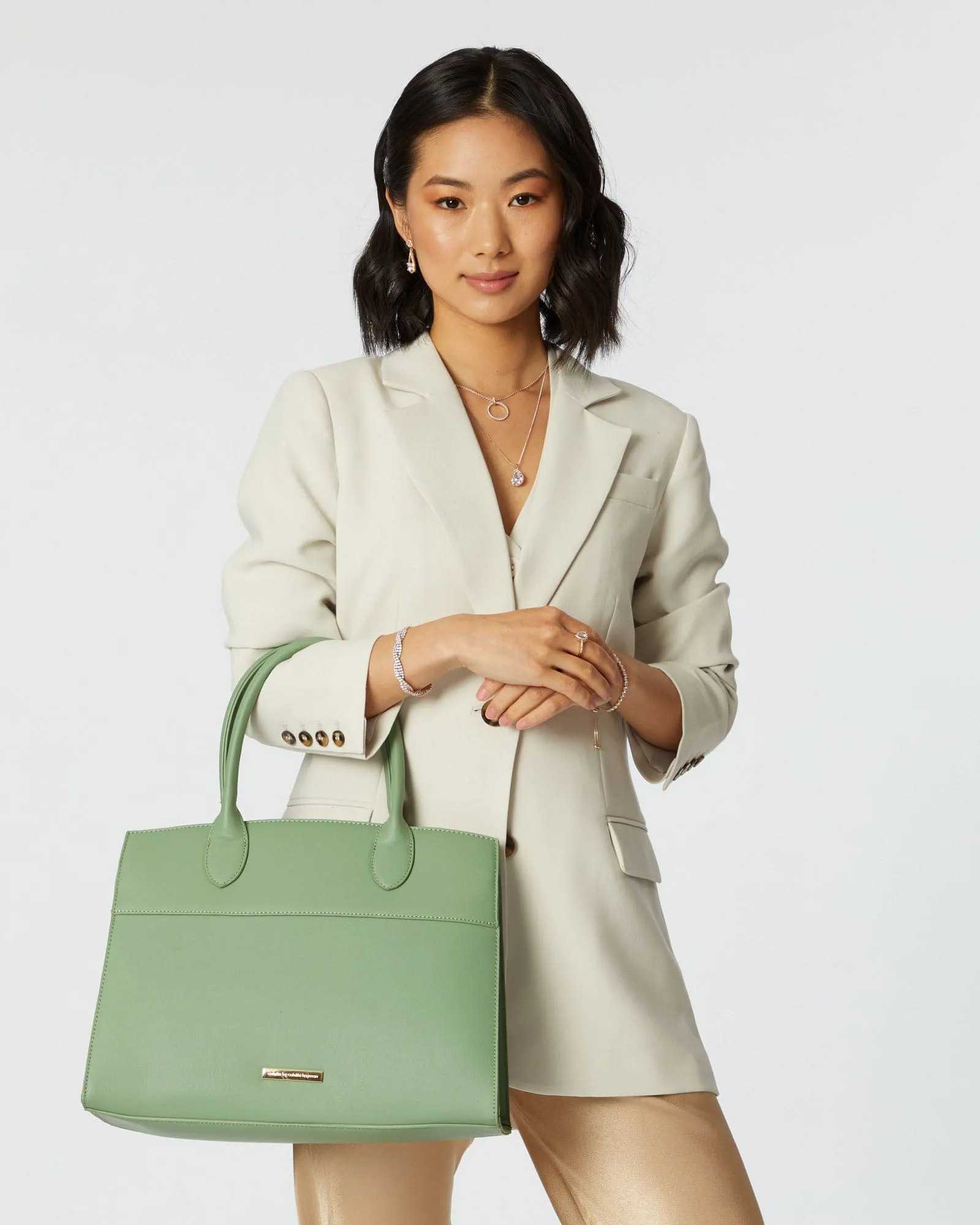 Tess Large Green Tote Bag sold by Collete Hayman product image thumbnail 2