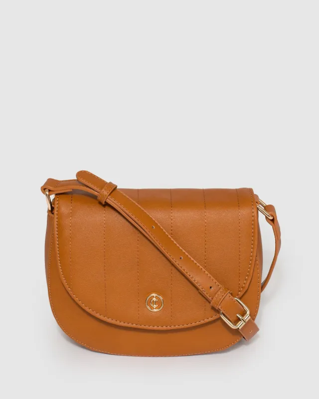 Tan Sadie Quilt Saddle Bag sold by Collete Hayman