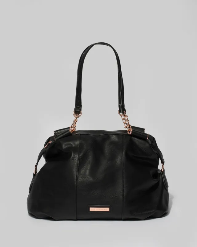 Black Akira Soft Hobo Bag sold by Collete Hayman