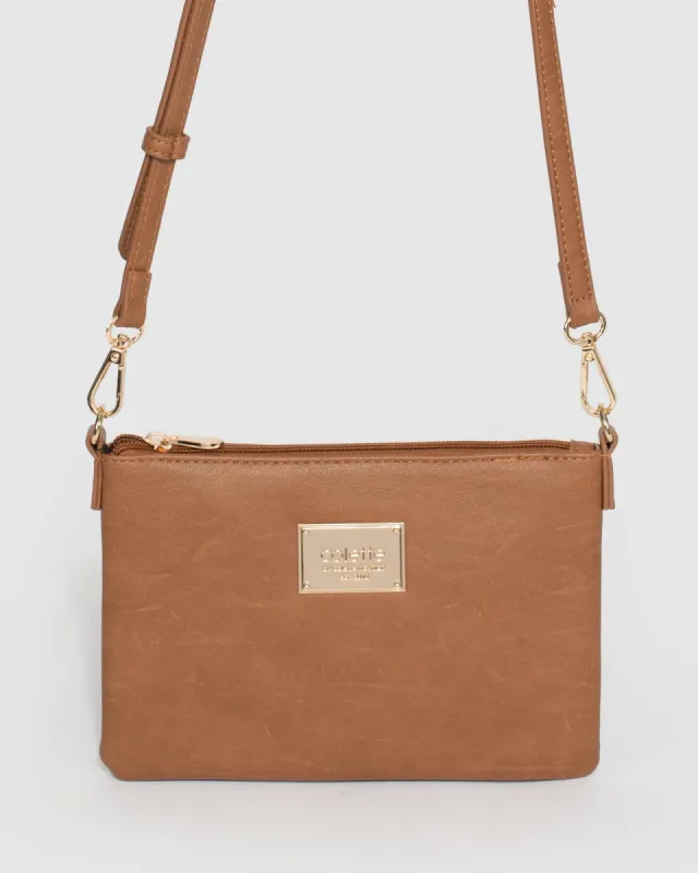 Tan Strap Crossbody Bag sold by Collete Hayman