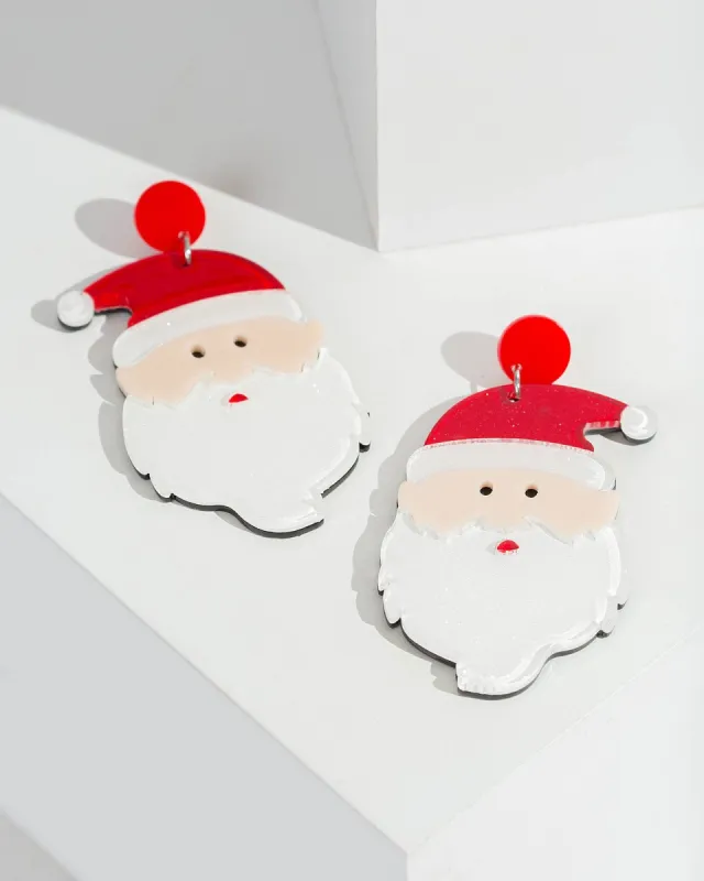Acrylic Santa Face Drop Earrings sold by Collete Hayman