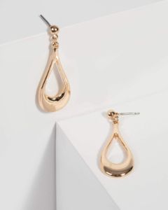 Gold Teardrop Drop Earrings sold by Collete Hayman