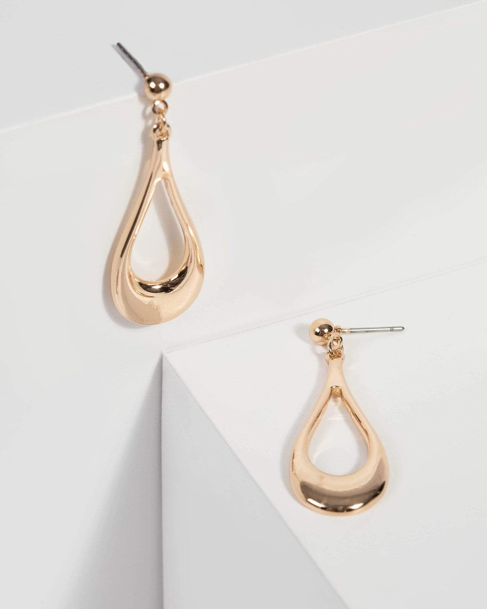 Gold Teardrop Drop Earrings sold by Collete Hayman