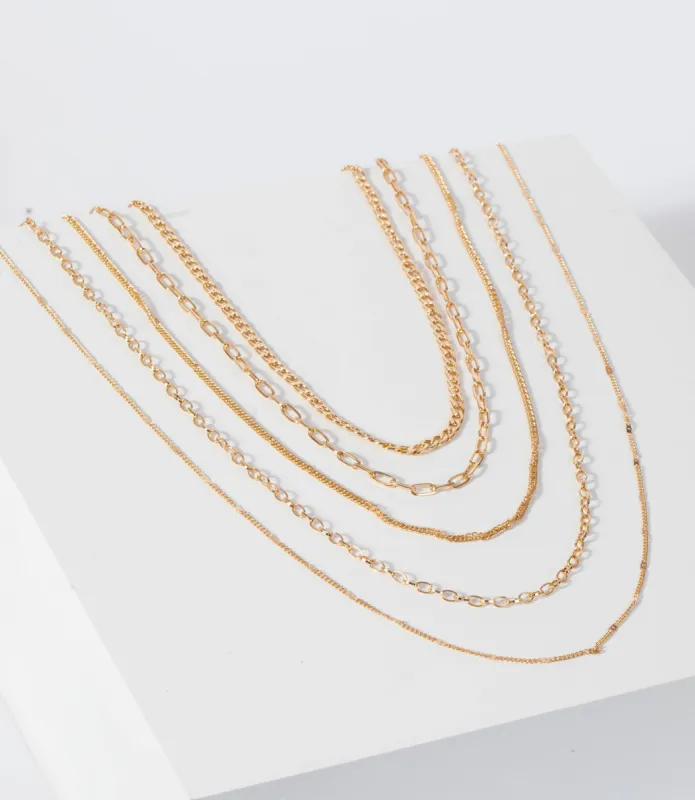 Gold Multi Chain Layered Necklace sold by Collete Hayman