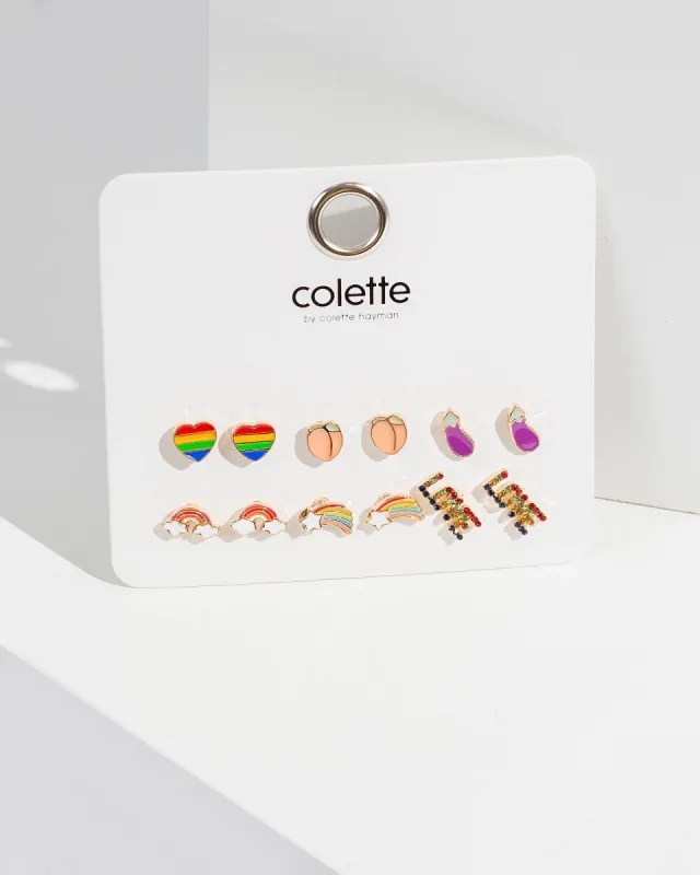 Multi Colour Pride Stud Pack sold by Collete Hayman