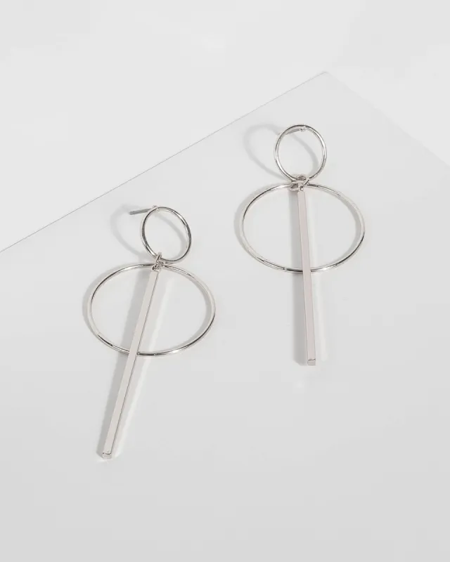Silver Circle Fine Drop Earrings sold by Collete Hayman