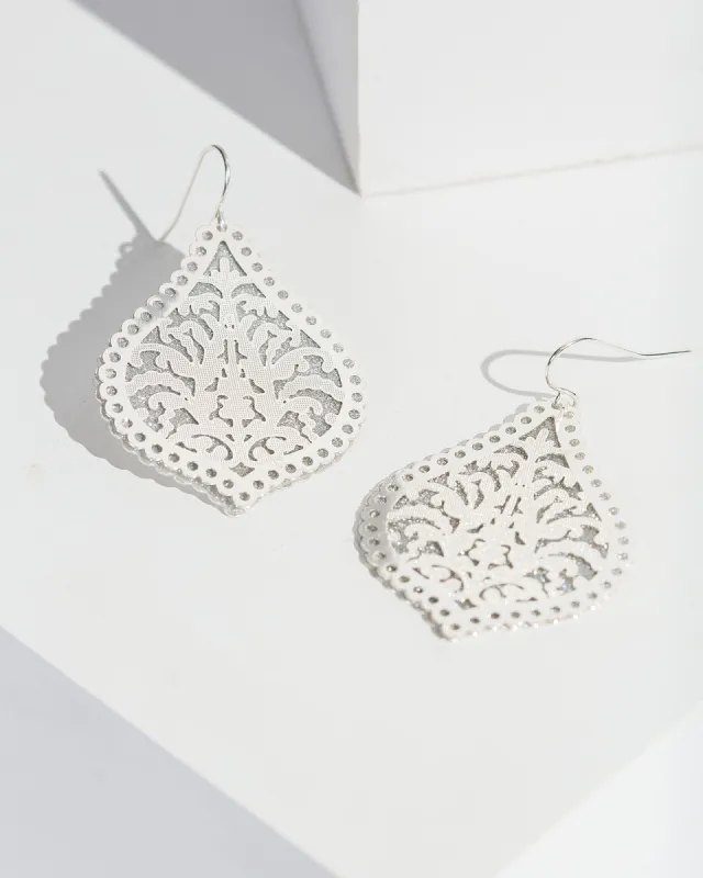 Silver Filigree Tear Drop Earrings sold by Collete Hayman
