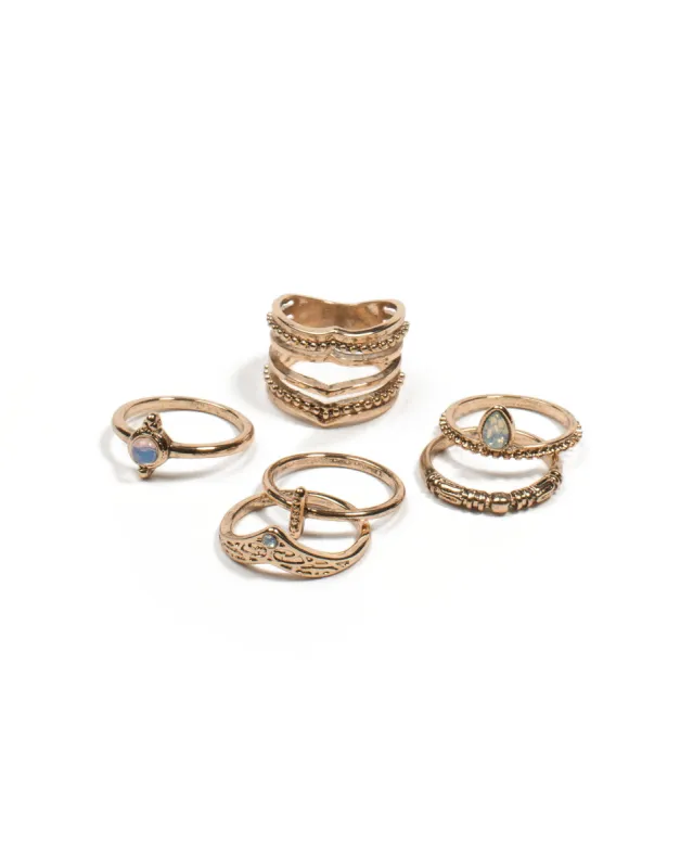 Multi Gold Layer Ring Stack - Large sold by Collete Hayman
