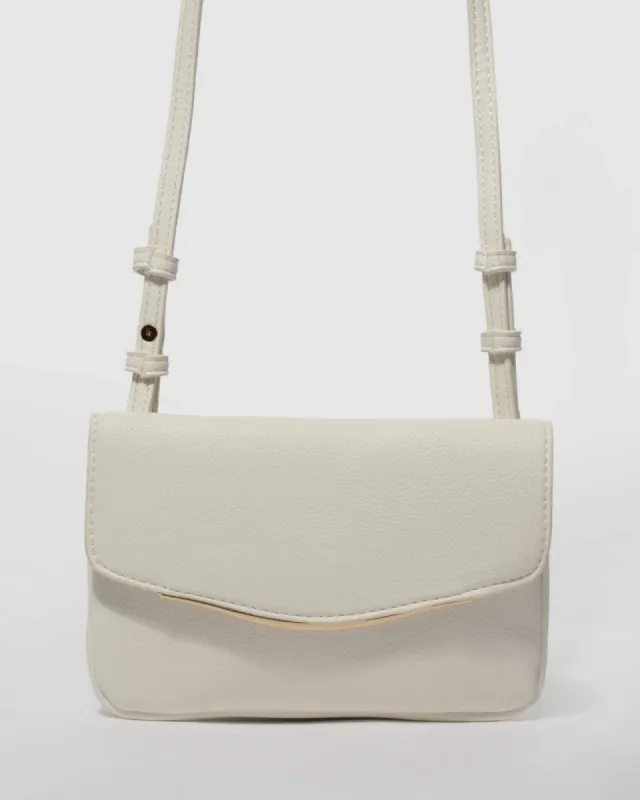 White Kate Pocket Crossbody Bag sold by Collete Hayman