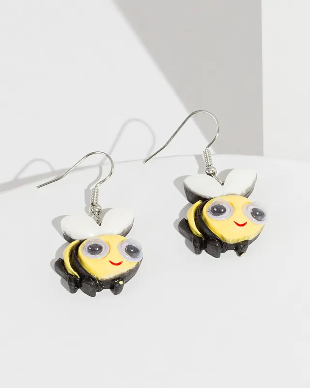 Yellow Bumble Bee Earrings sold by Collete Hayman