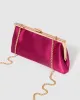 Pink Arya Satin Clutch Bag sold by Collete Hayman