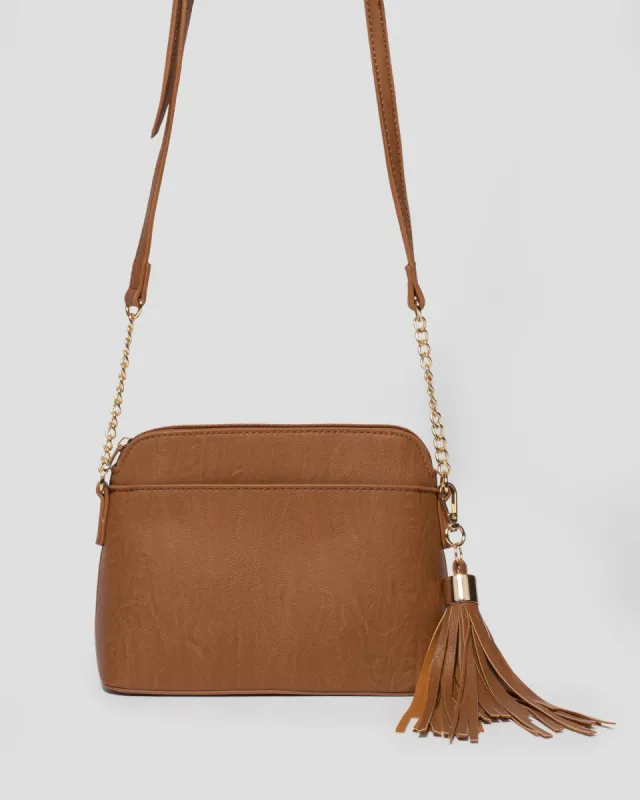Tan Karen Crossbody Bag sold by Collete Hayman