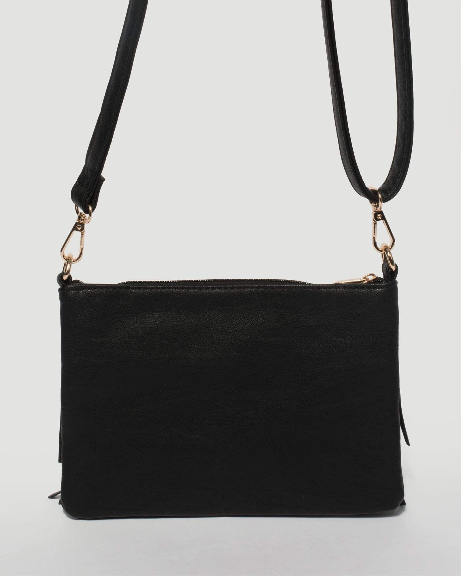 Black Raine Fringe Crossbody Bag sold by Collete Hayman product image thumbnail 5