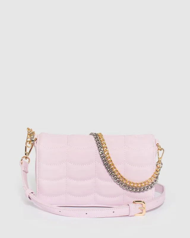 Pink Vivica Quilt Crossbody Bag sold by Collete Hayman