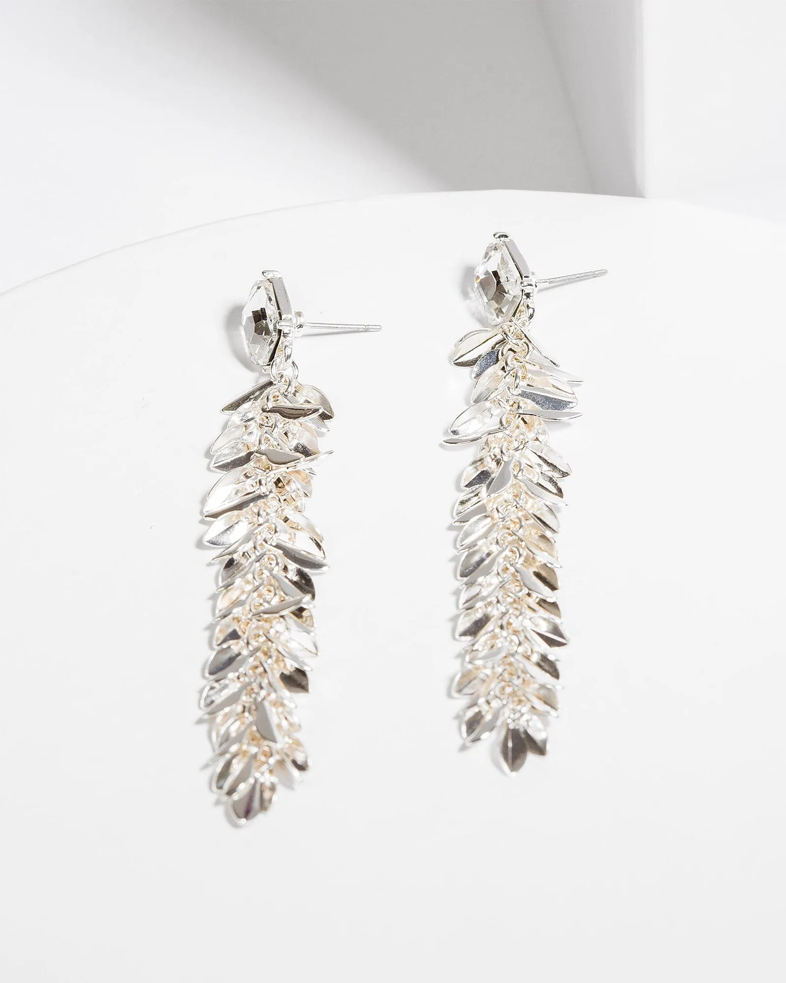 Crystal Metal Tassel Drop Earrings sold by Collete Hayman