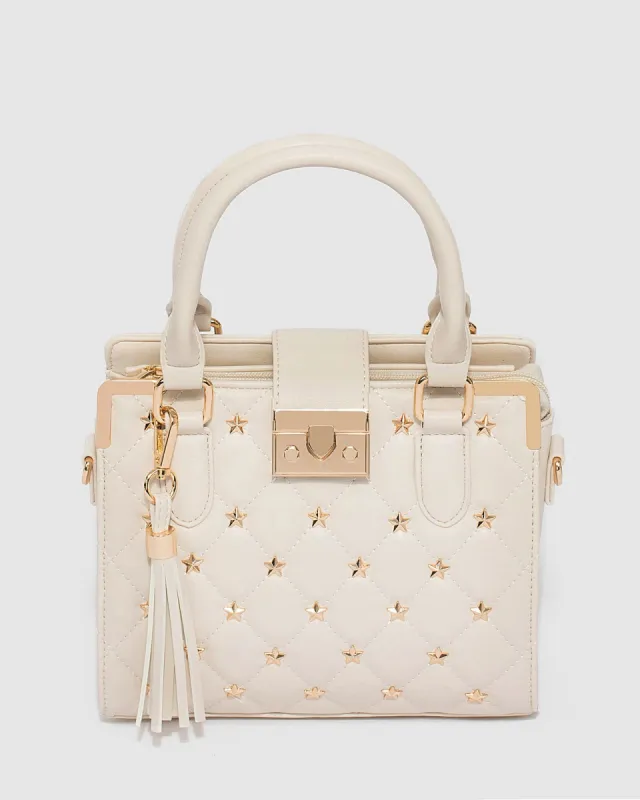 Ivory Sia Tassel Star Stud Mini Tote Bag sold by Collete Hayman