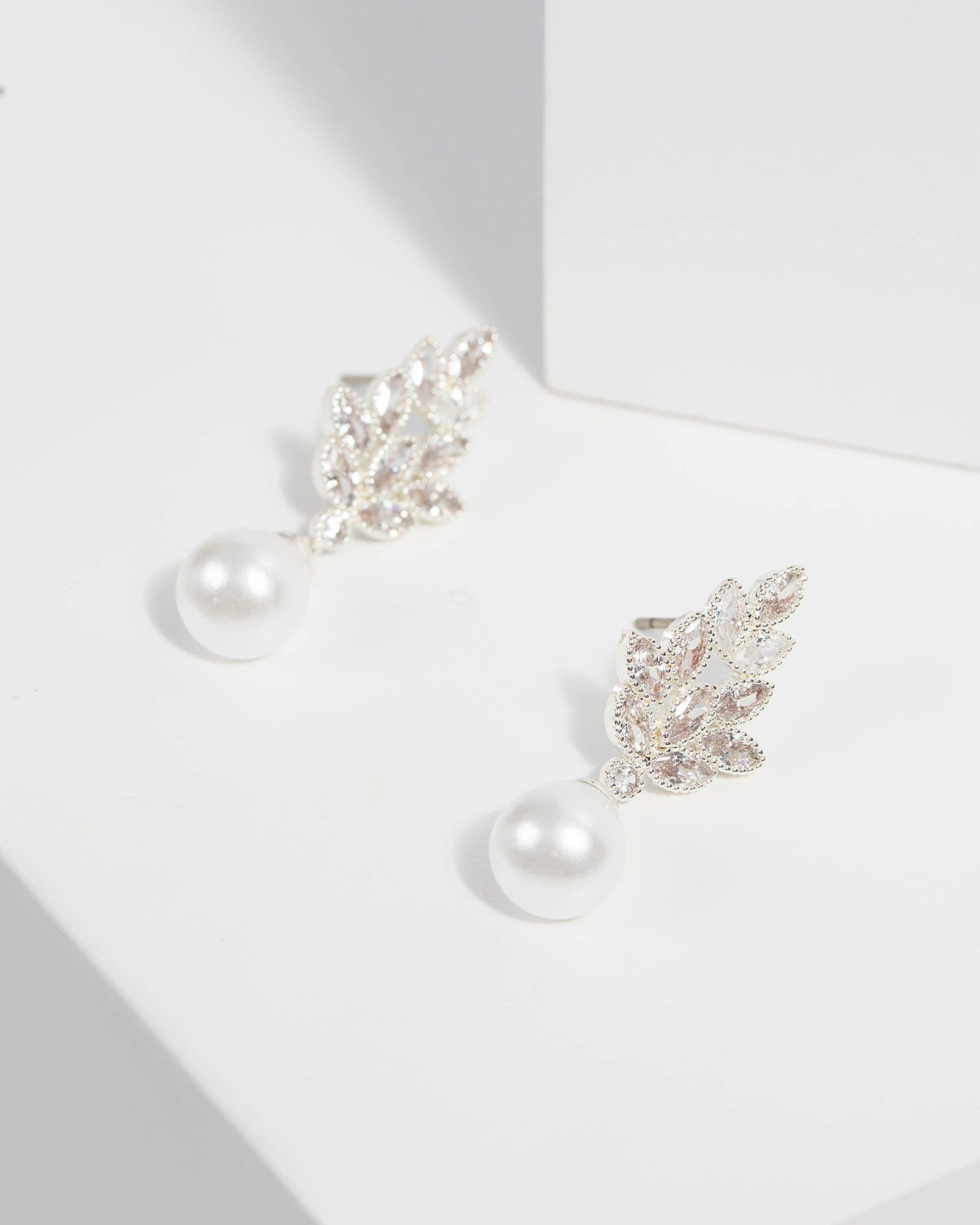 Cubic Zirconia Pearl Drop Earrings sold by Collete Hayman