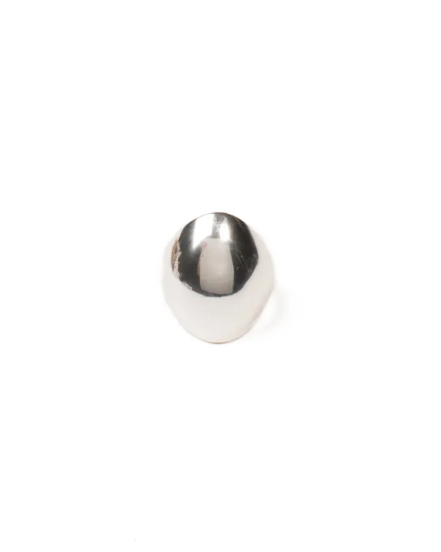 Silver Tone Large Metal Dome Ring - Large sold by Collete Hayman