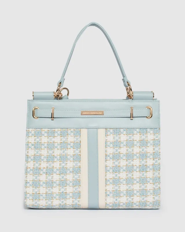 Blue Stephanie Stripe Tote Bag sold by Collete Hayman