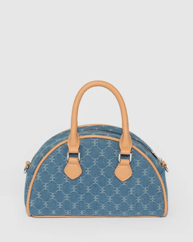 Denim Blue Mercedes Bowler Bag sold by Collete Hayman