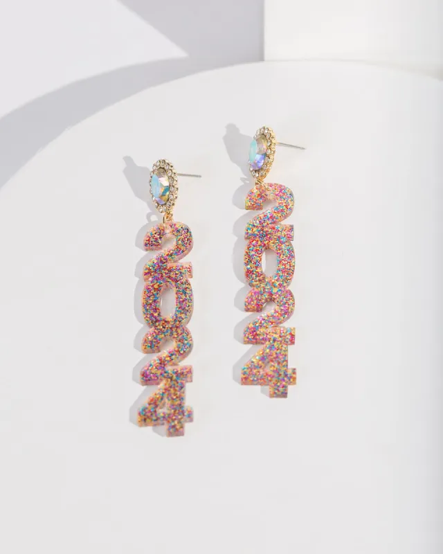 Multi Colour Multi Glitter 2024 Earrings sold by Collete Hayman