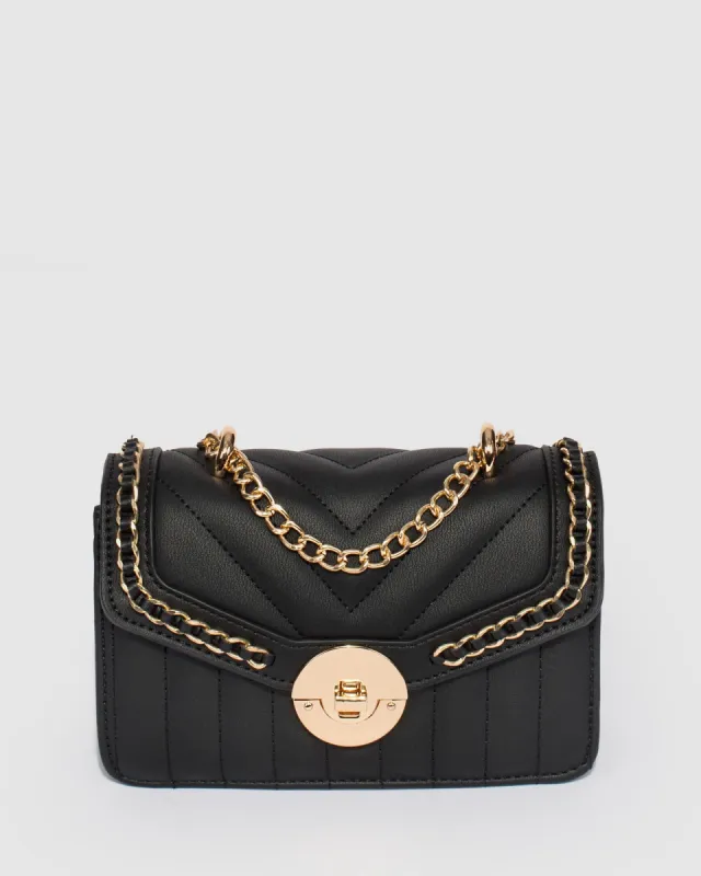 Black Ranillda Chain Crossbody Bag sold by Collete Hayman