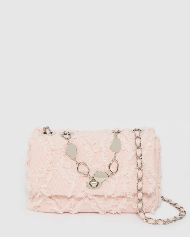 Pink Gianna Chambray Crossbody Bag sold by Collete Hayman