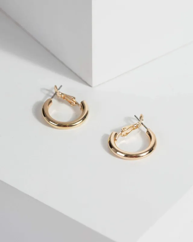 Gold 20mm Mini Hoop Earrings sold by Collete Hayman