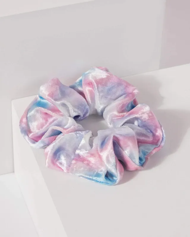 Multi Colour Tie Dye Velvet Scrunchie sold by Collete Hayman