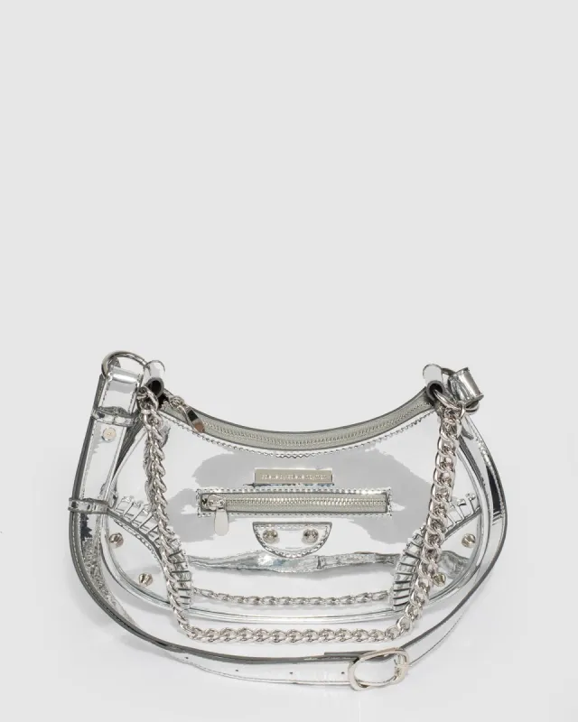 Silver Vanessa Stud Crossbody Bag sold by Collete Hayman