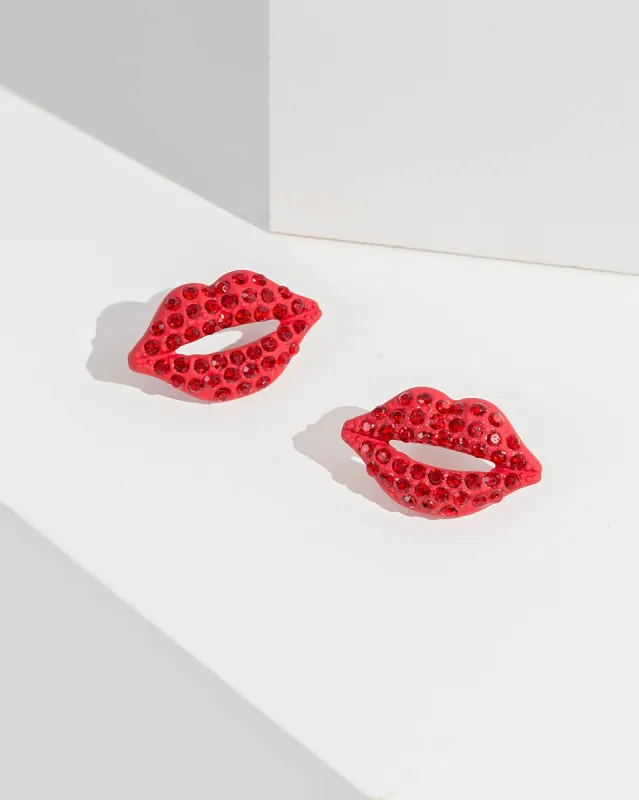 Red Kiss Stud Earrings sold by Collete Hayman