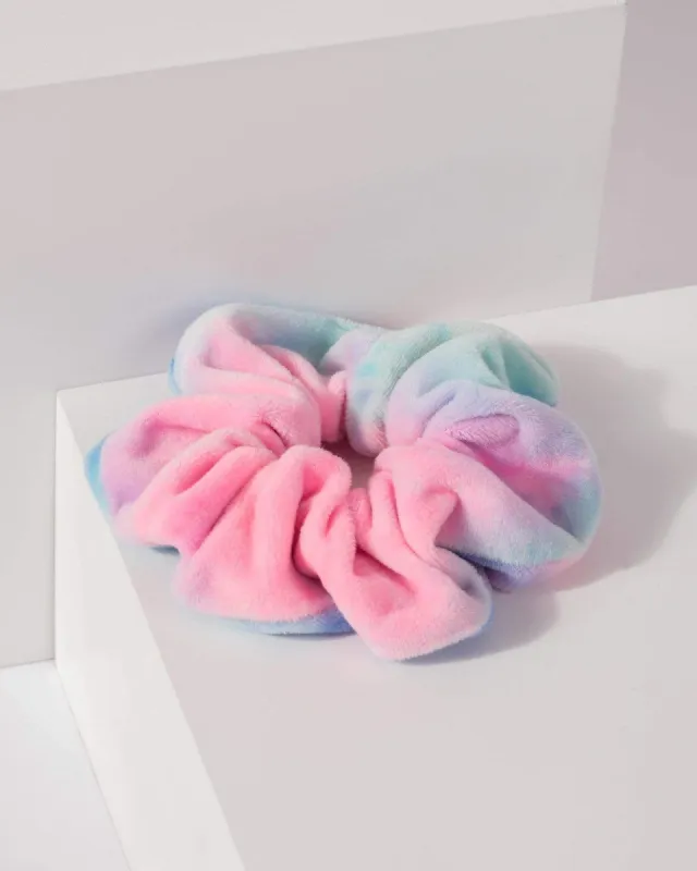 Multi Colour Tie Dye Velvet Scrunchie sold by Collete Hayman