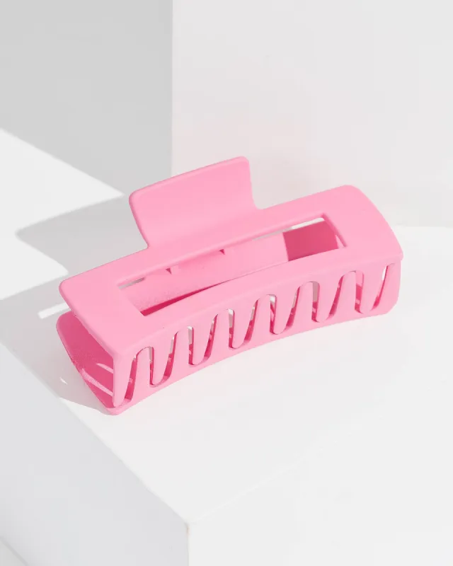 Pink Rectangle Matte Claw Clip sold by Collete Hayman