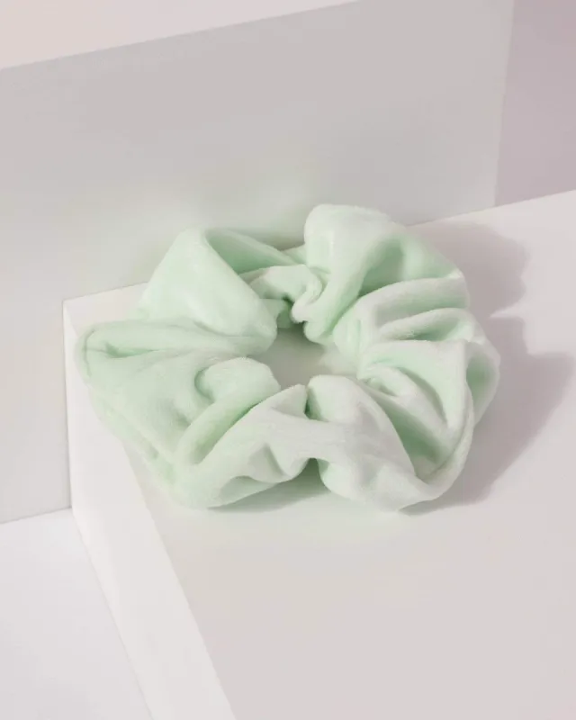 Green Plain Velvet Scrunchie sold by Collete Hayman